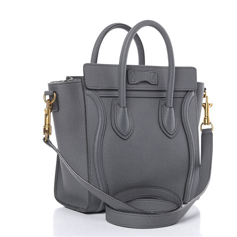 celine a4 bag|CELINE Drummed Calfskin Nano Luggage Kohl .